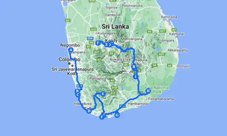 7 days srilanka tour itinerary