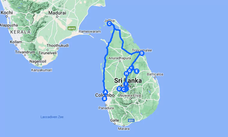 7 days srilanka tour itinerary